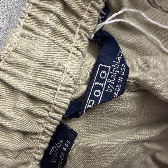 Vtg 80s Polo Ralph Lauren Mens XL Khaki Club Shorts USA Made Elastic Deadstock * - Picture 8 of 11